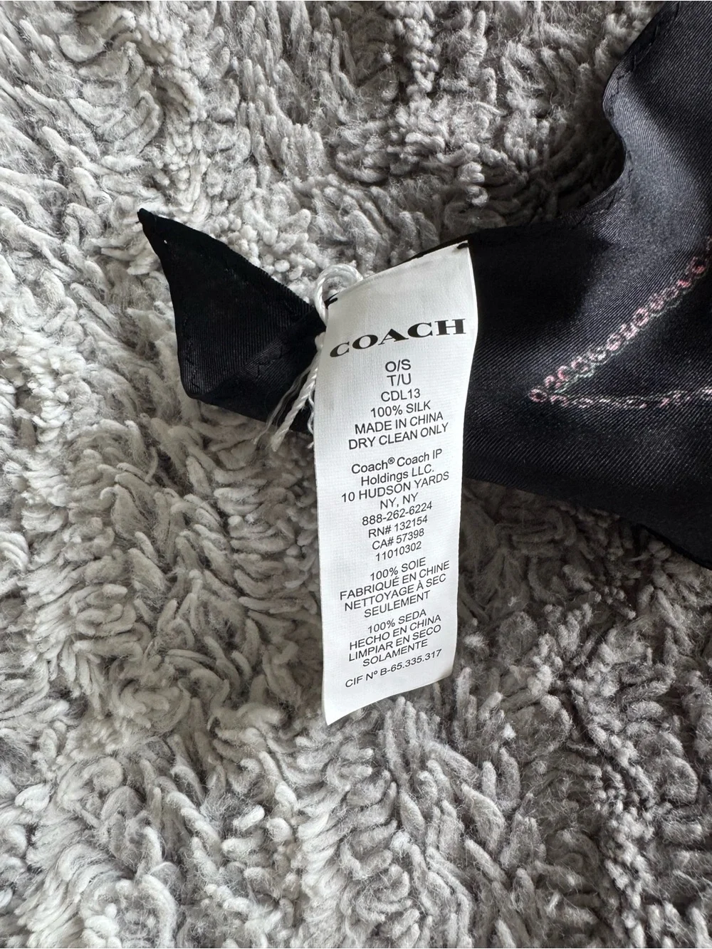 Coach Cherry Silk Diamond Scarf *read description*